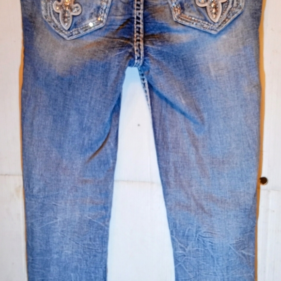 Rock revival jeans size 27 women's mid rise-skinny Beet Red - Picture 3 of 7